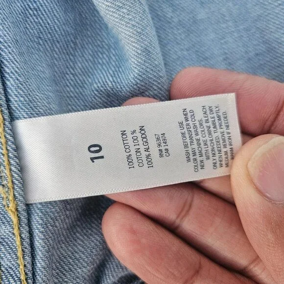 Oshkosh B'goch Kids Jacket Blue Denim Jeans Coat Jacket Size 10 - Picture 11 of 11